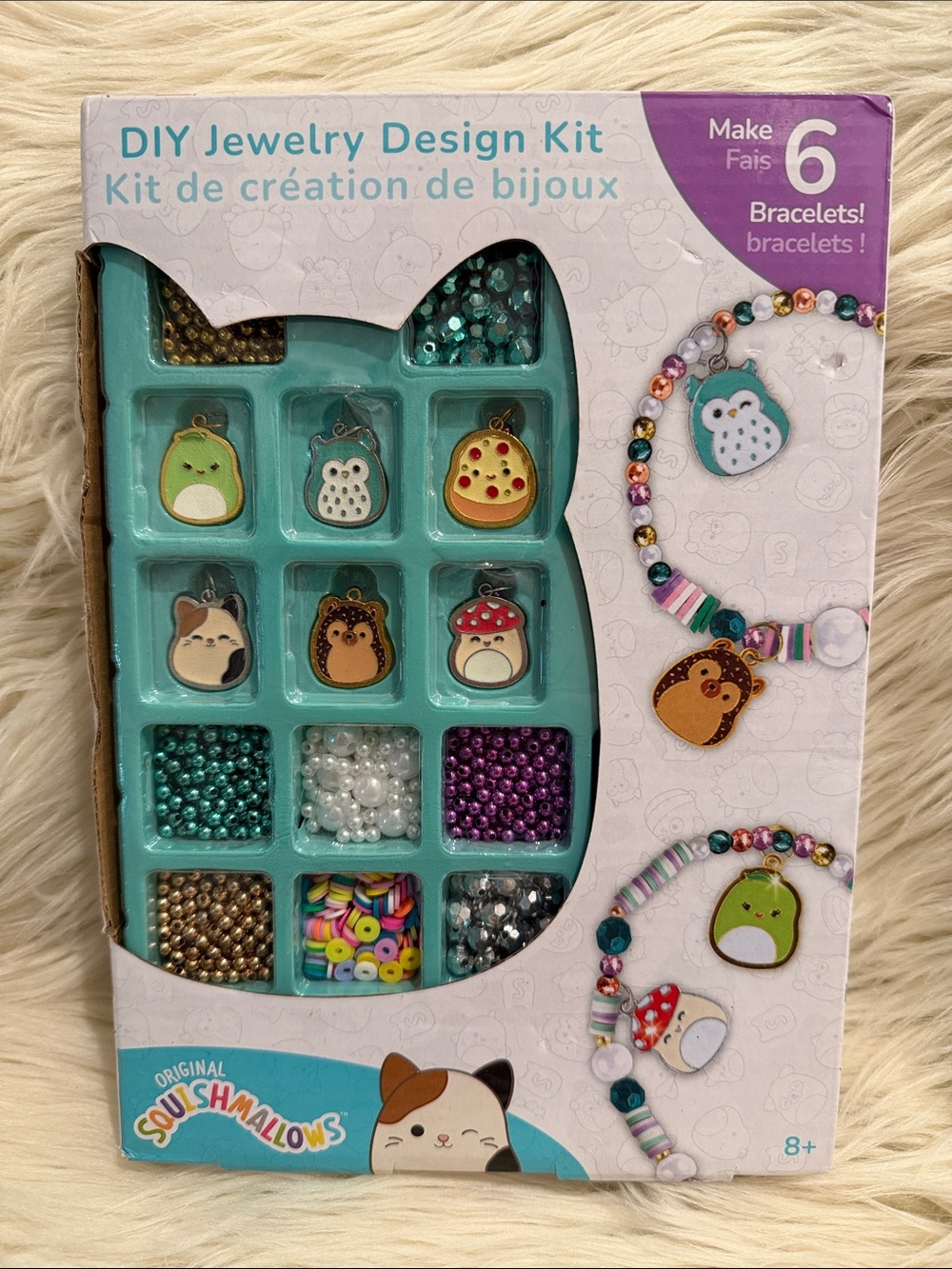 Squishmallows Bracelet Design Kit - Makes 6 Bracelets! With 6 enamel charms! NEW